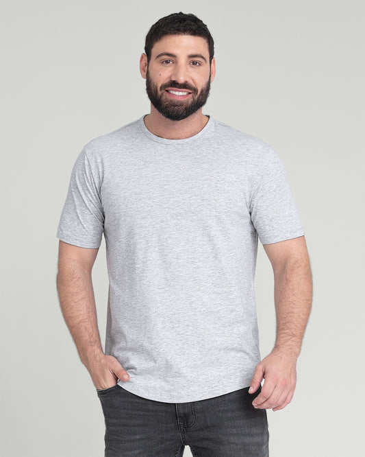 Organic Crew Neck T-Shirt 3 Pack (Slim Fit) / Smokey