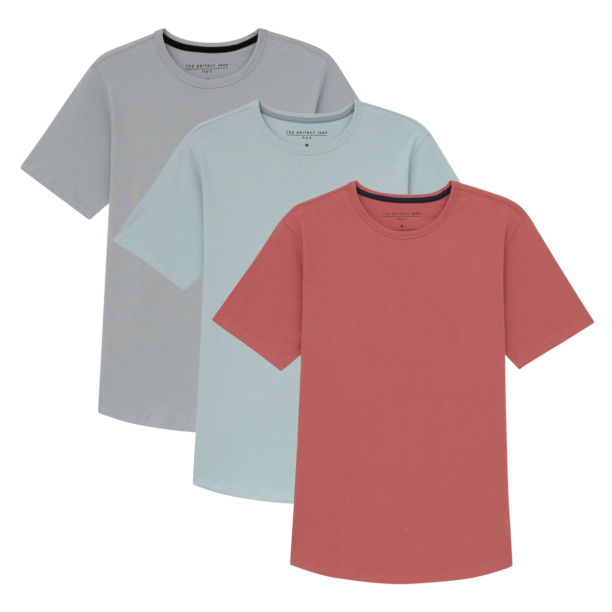 Organic Crew Neck T-Shirt 3 Pack (Slim Fit)/ Seaside Sundown