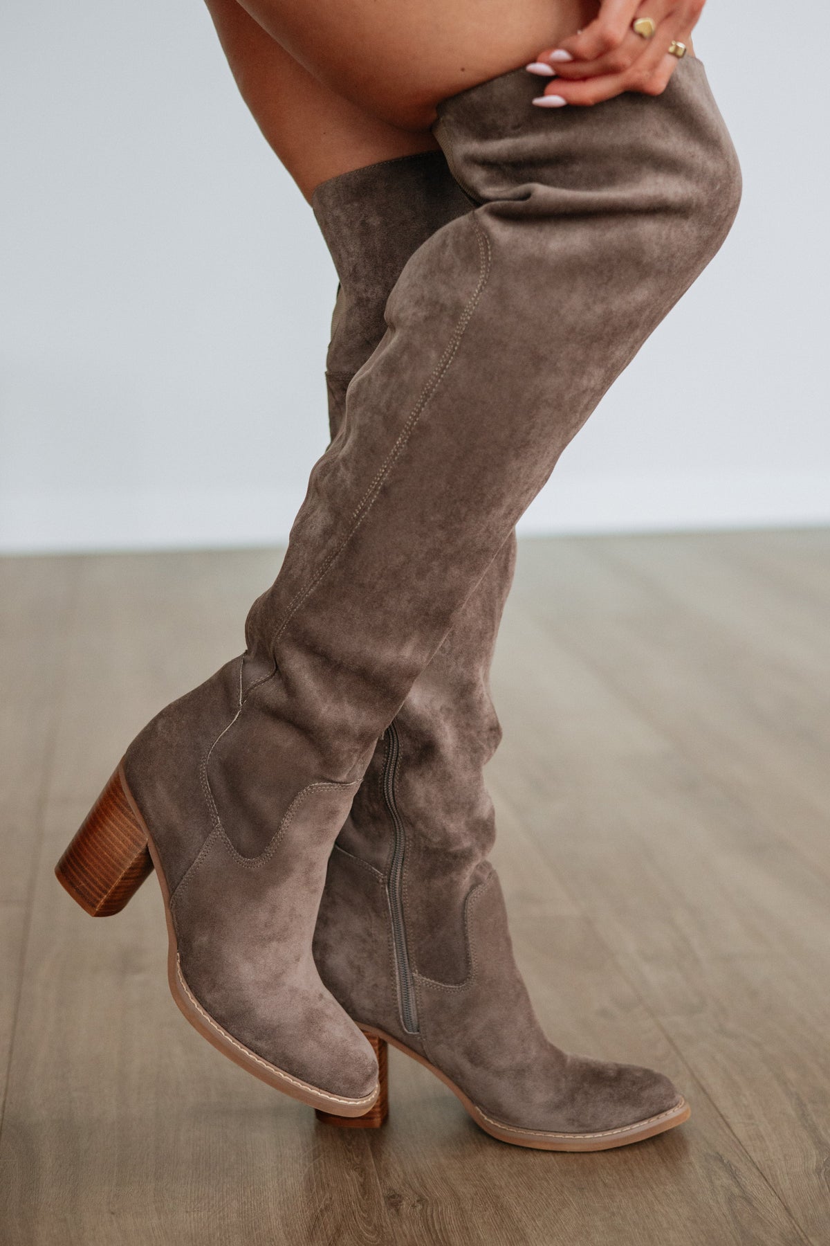 Addressing The Rumors Boots - Dark Taupe