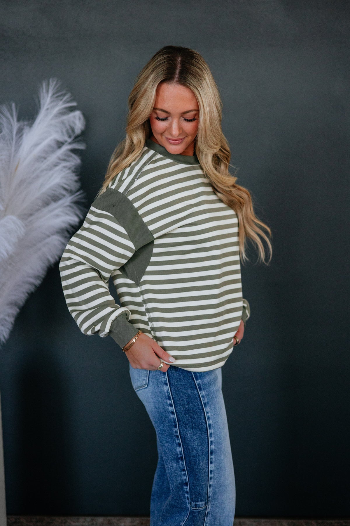 Annora Striped Sweatshirt
