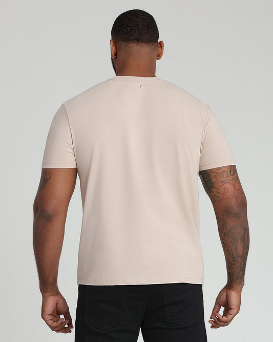 Organic Crew Neck T-Shirt (Relaxed Fit) / Tan