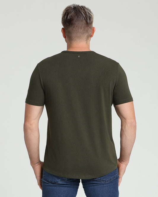 Organic Crew Neck T-Shirt (Slim Fit) / Olive