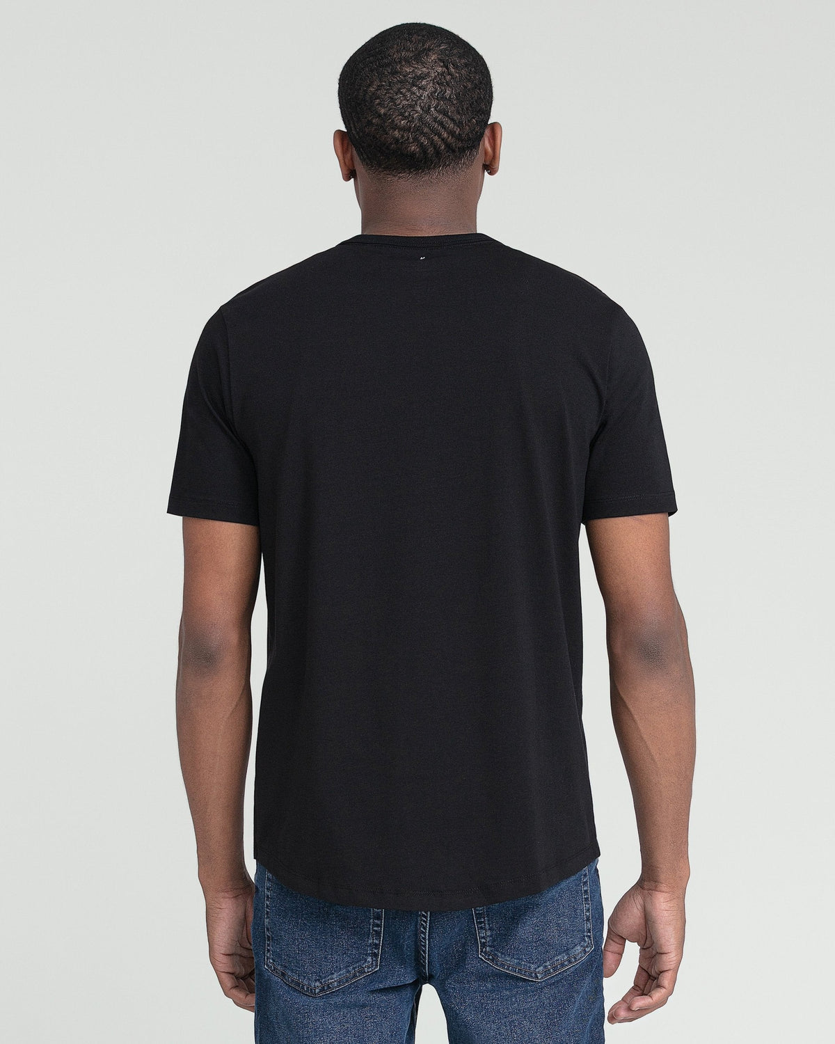 Organic Crew Neck T-Shirt 3 Pack (Slim Fit) / Black