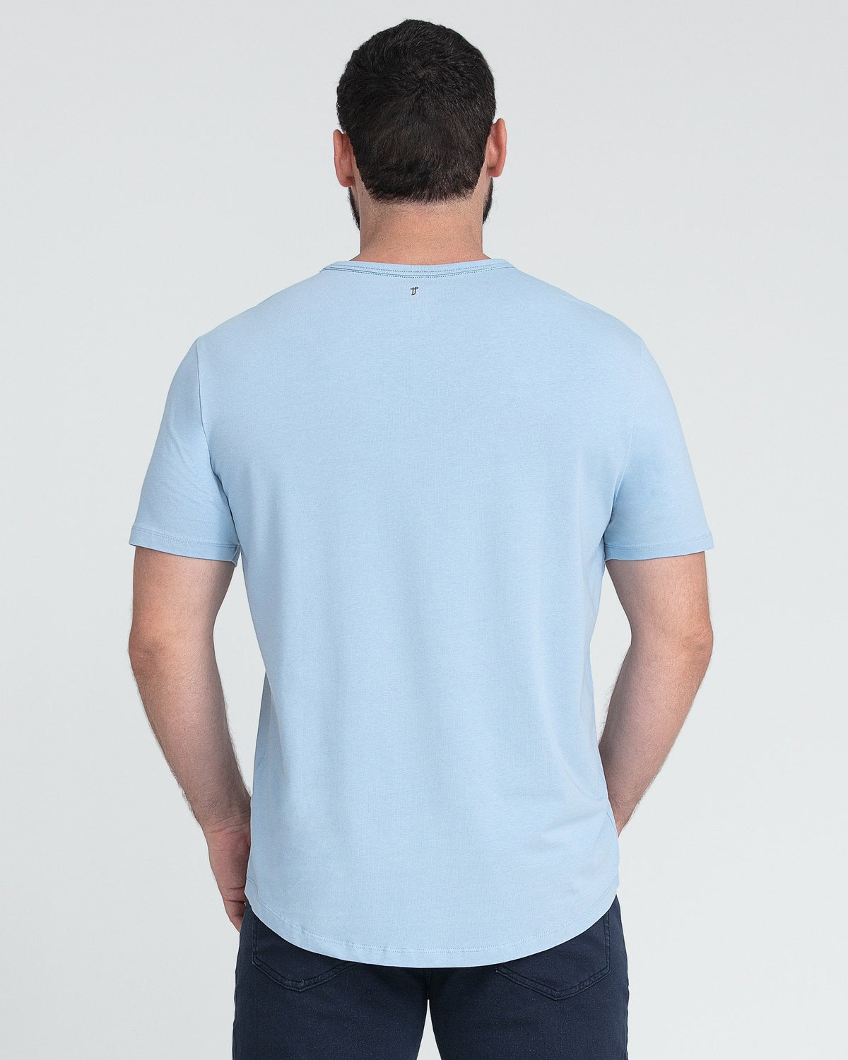 Organic Crew Neck T-Shirt 6 Pack (Slim Fit) / Light Blue