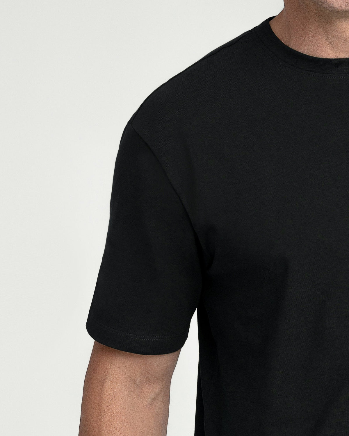 Organic Crew Neck T-Shirt 3 Pack (Relaxed Fit) / Black