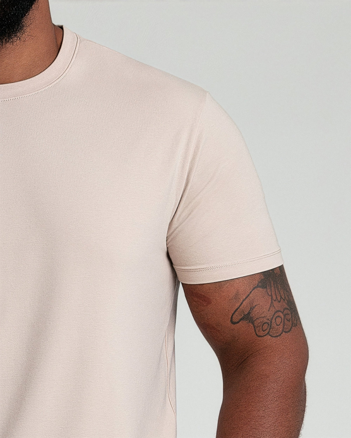 Organic Crew Neck T-Shirt (Relaxed Fit) / Tan