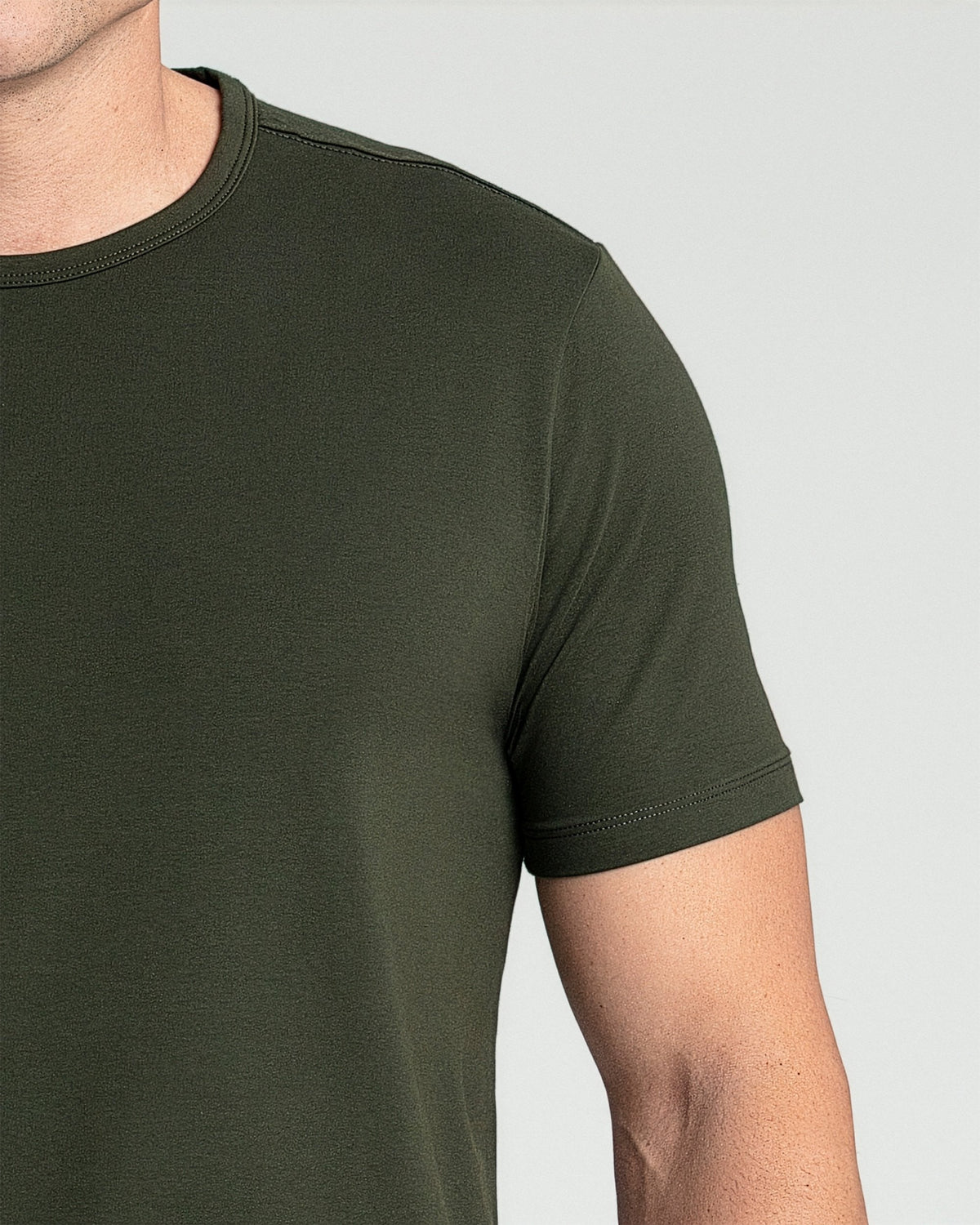 Organic Crew Neck T-Shirt 6 Pack (Slim Fit) / Olive