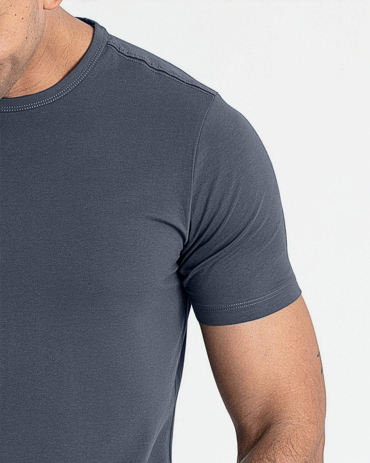 Organic Crew Neck T-Shirt (Slim Fit) / Slate