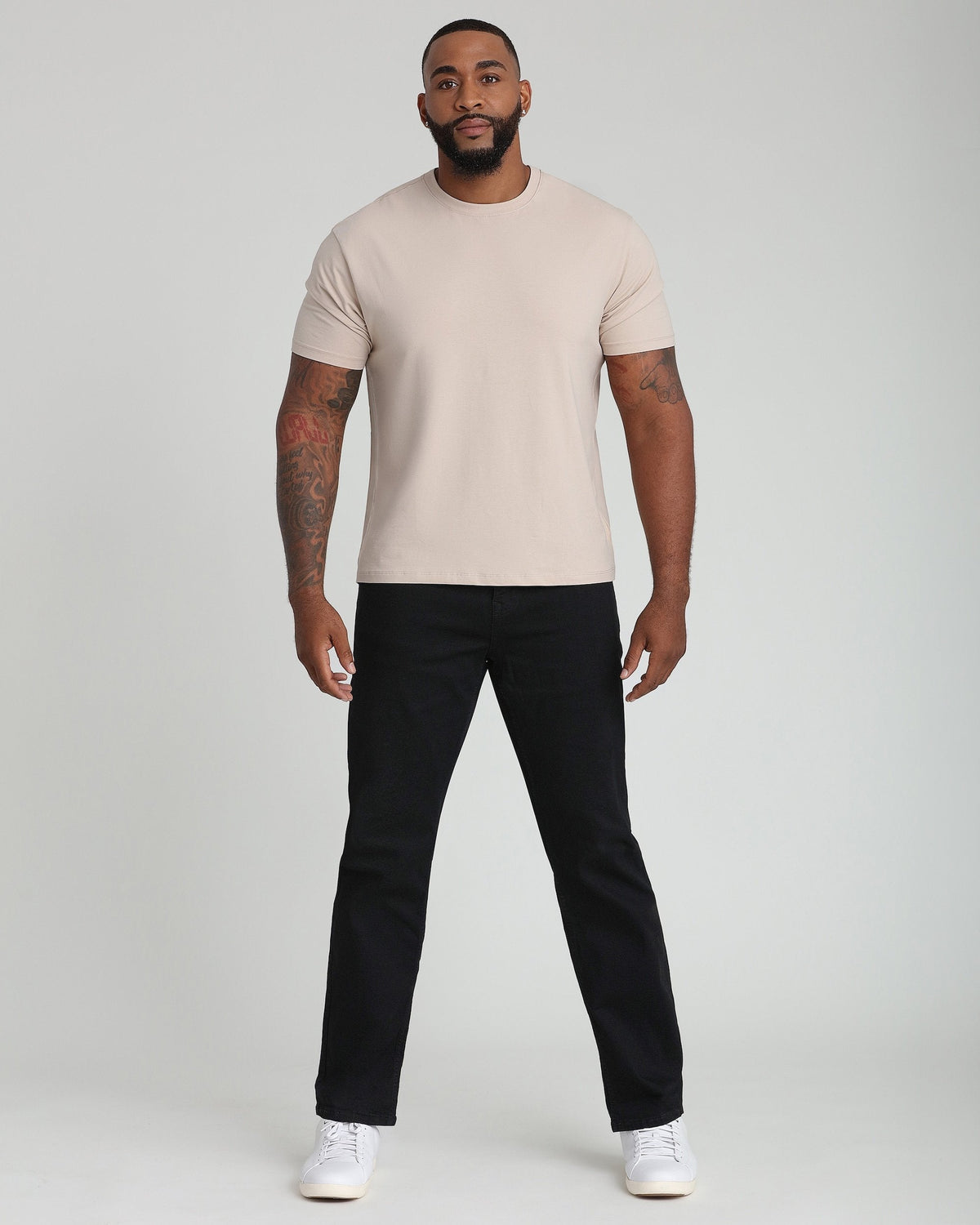 Organic Crew Neck T-Shirt (Relaxed Fit) / Tan