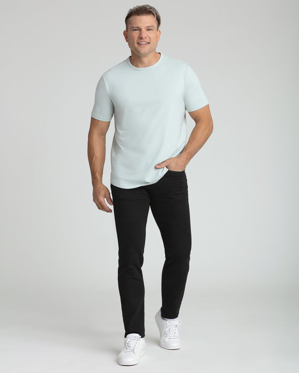 Organic Crew Neck T-Shirt (Slim Fit) / Mint