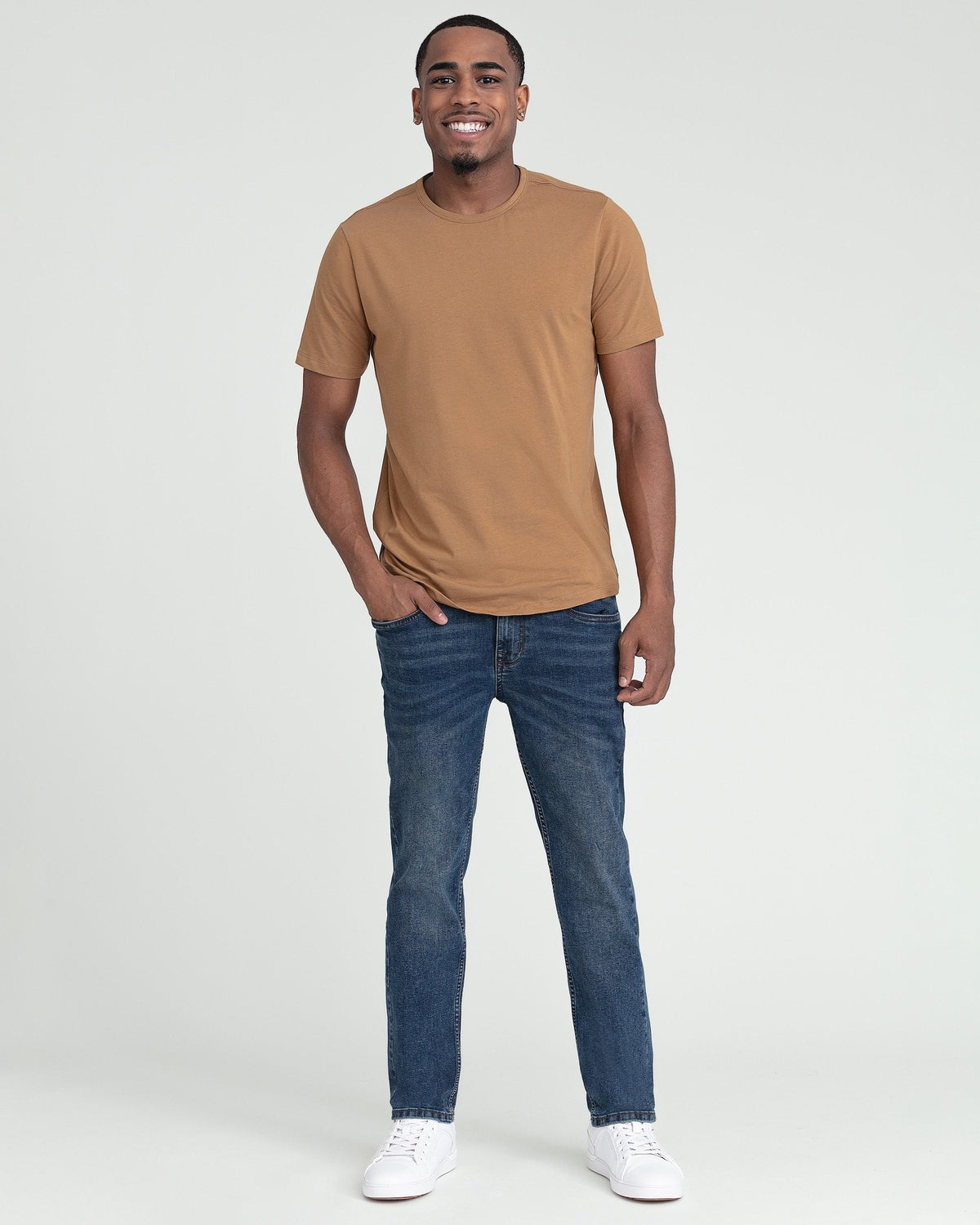 Organic Crew Neck T-Shirt 3 Pack (Slim Fit) / Camo
