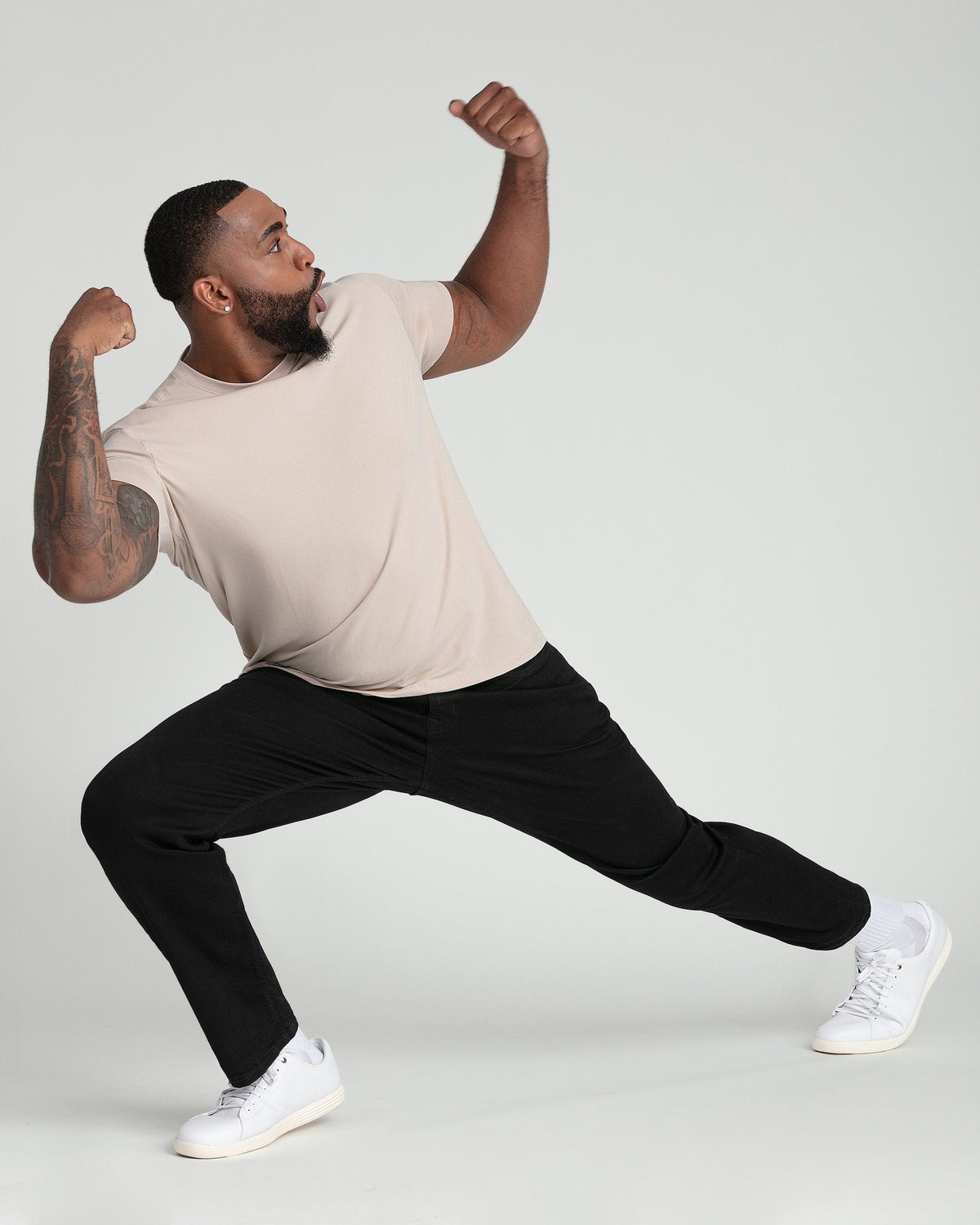 Organic Crew Neck T-Shirt (Relaxed Fit) / Tan