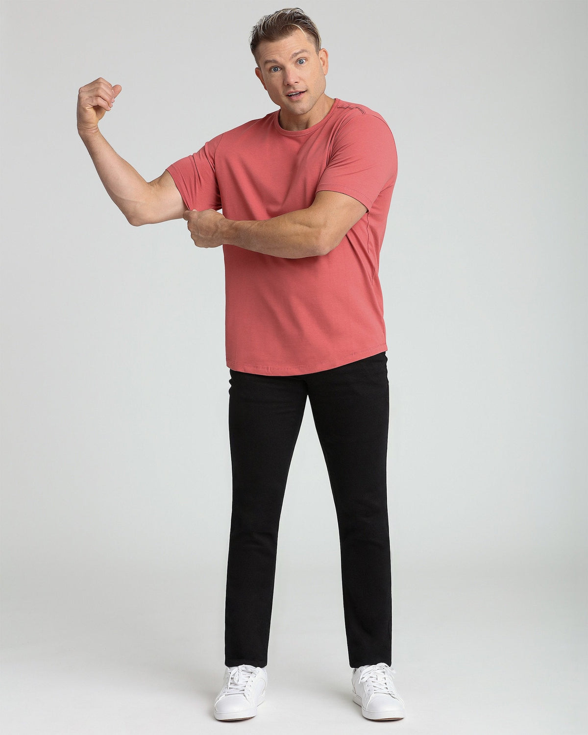 Organic Crew Neck T-Shirt 6 Pack (Slim Fit) / Nantucket Red