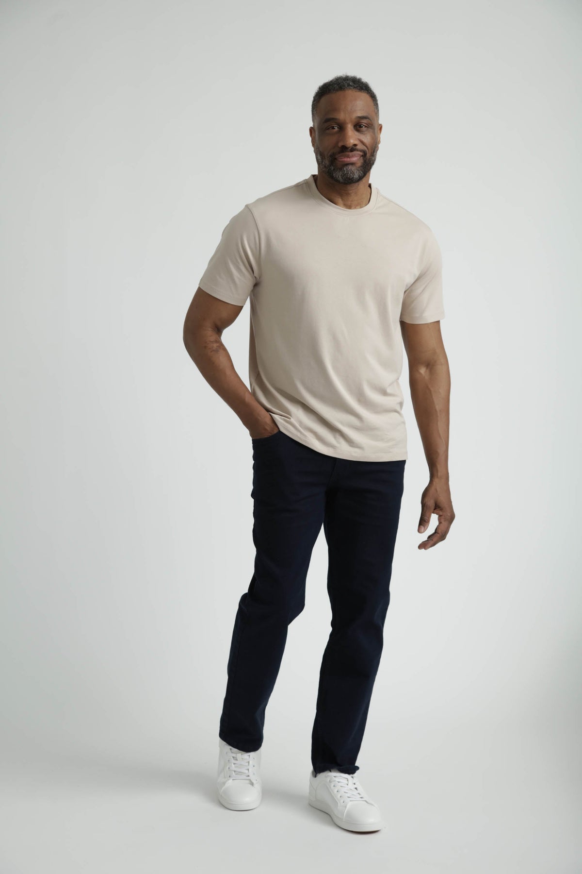 Organic Crew Neck T-Shirt 3 Pack (Relaxed Fit) / Tan