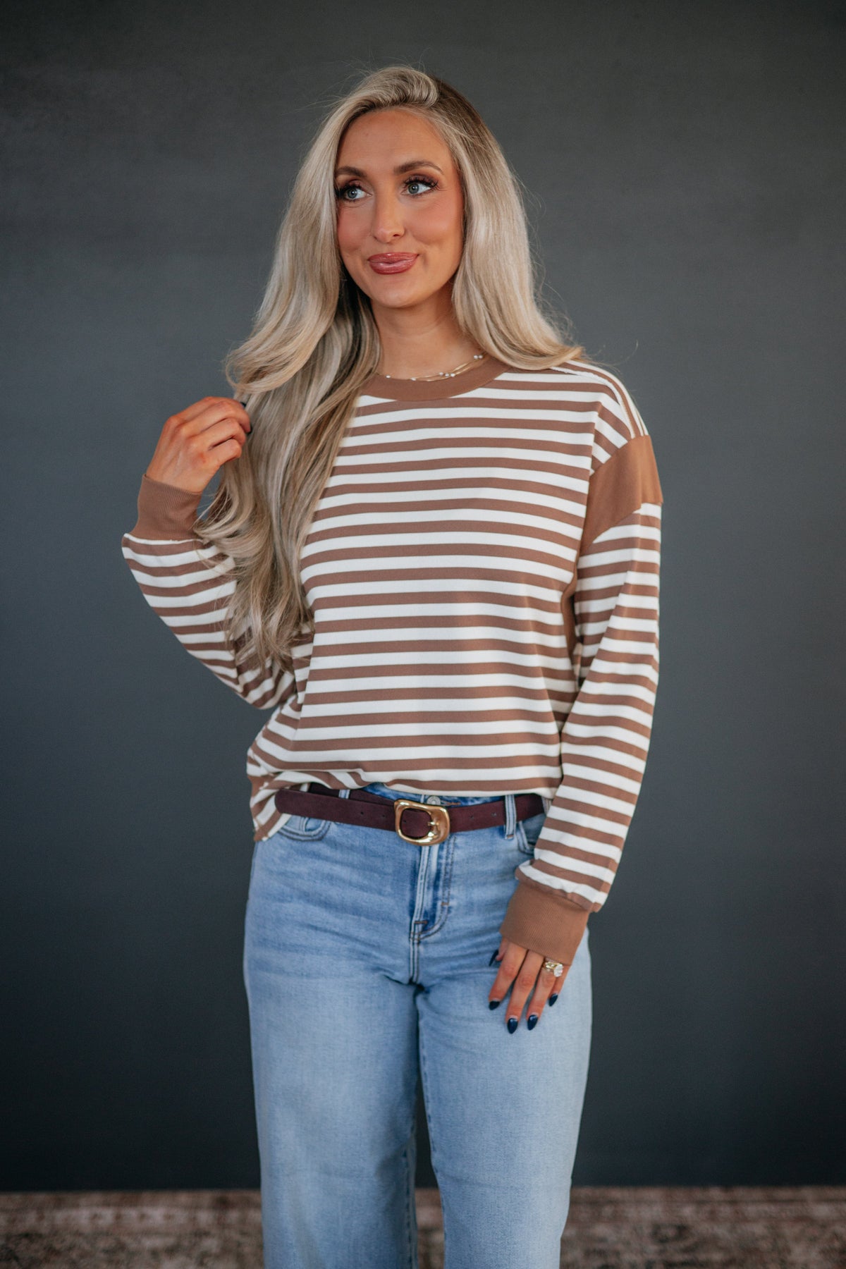 Annora Striped Sweatshirt