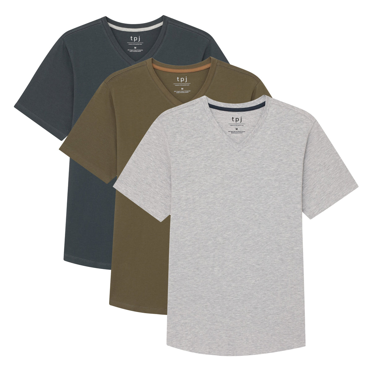 Organic V-Neck 3 Pack (Slim Fit)
