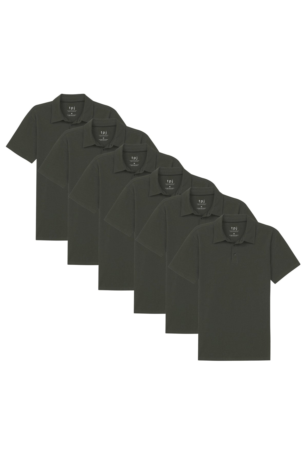 Organic Polo Shirt 6 Pack / Olive