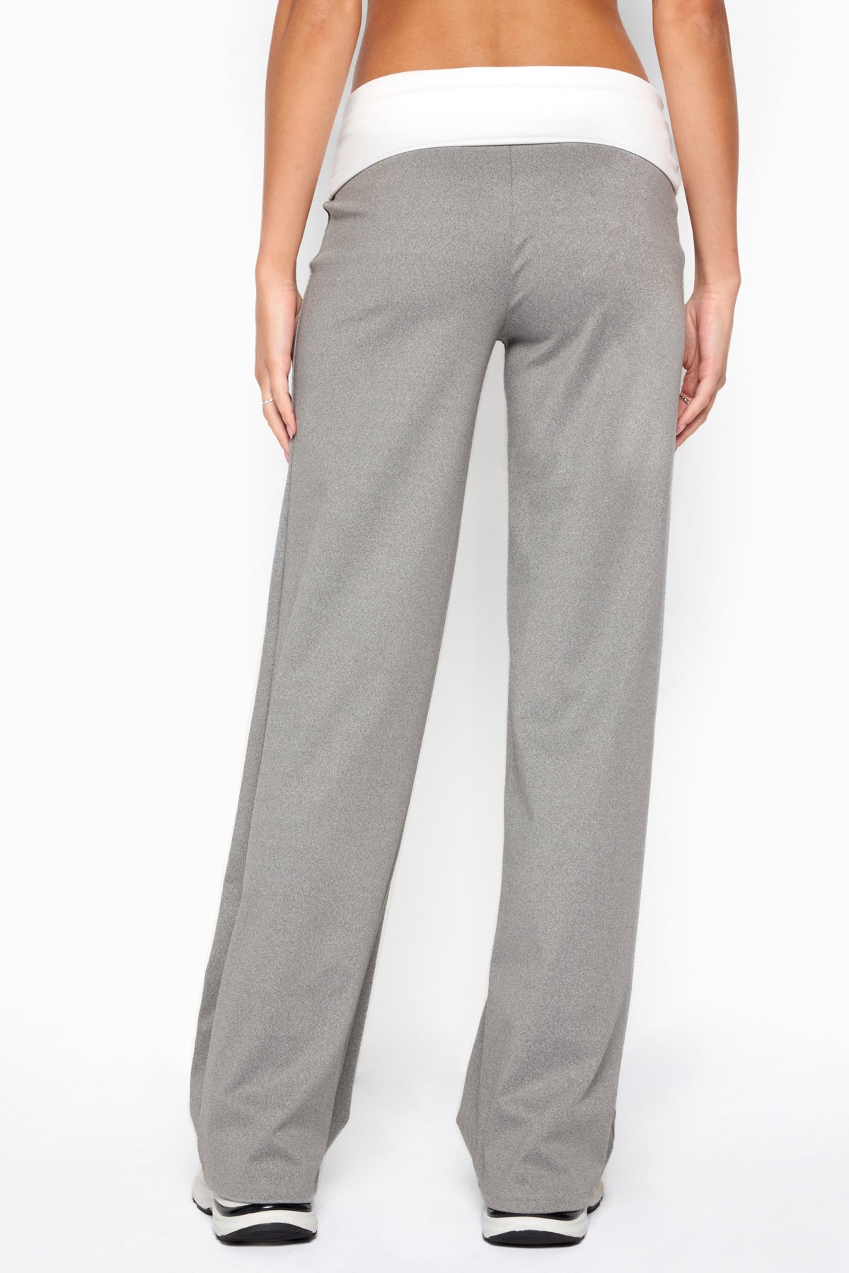 Dayna Contrast Foldover Straight Leg Pants