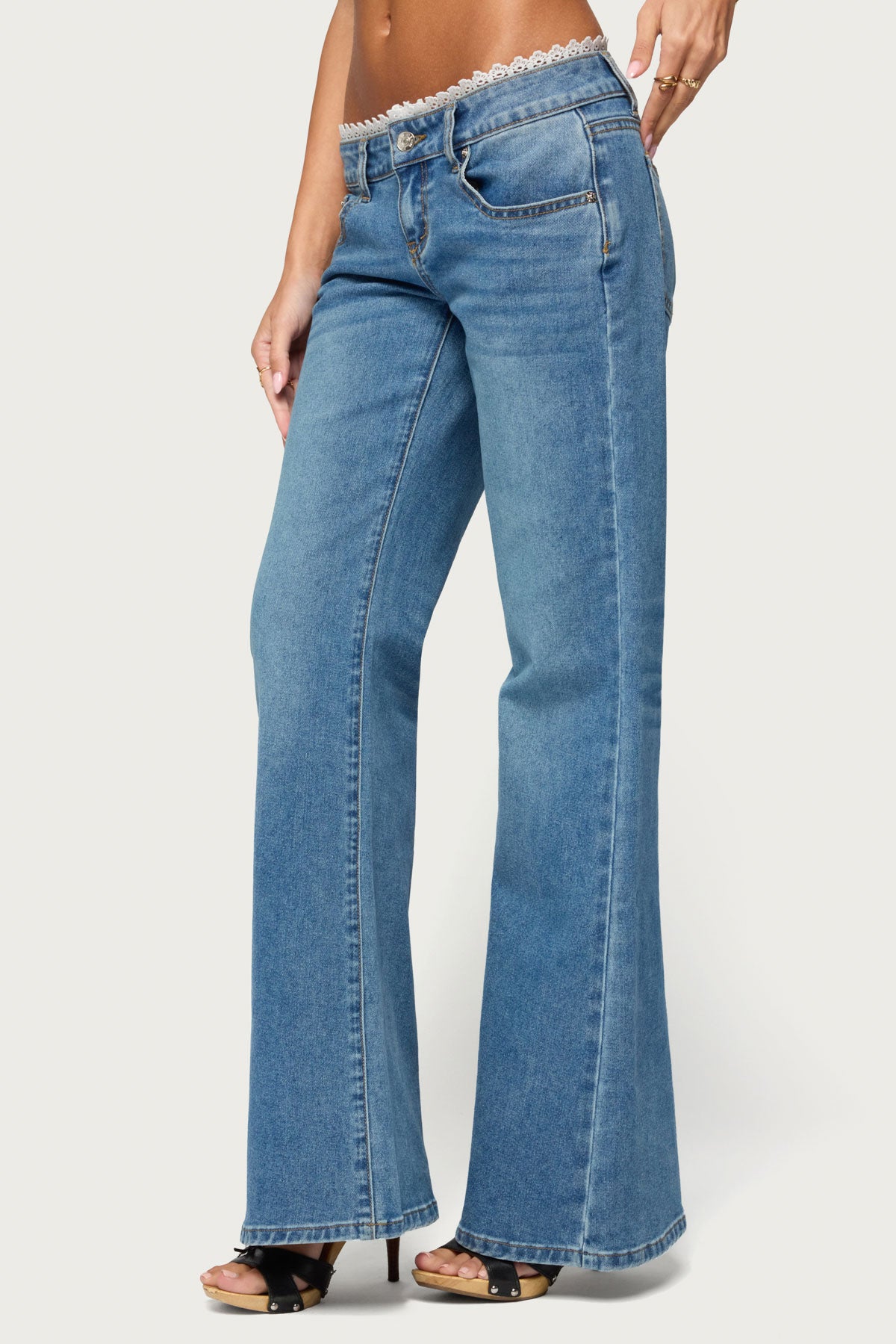 Girla Low Rise Wide Leg Jeans