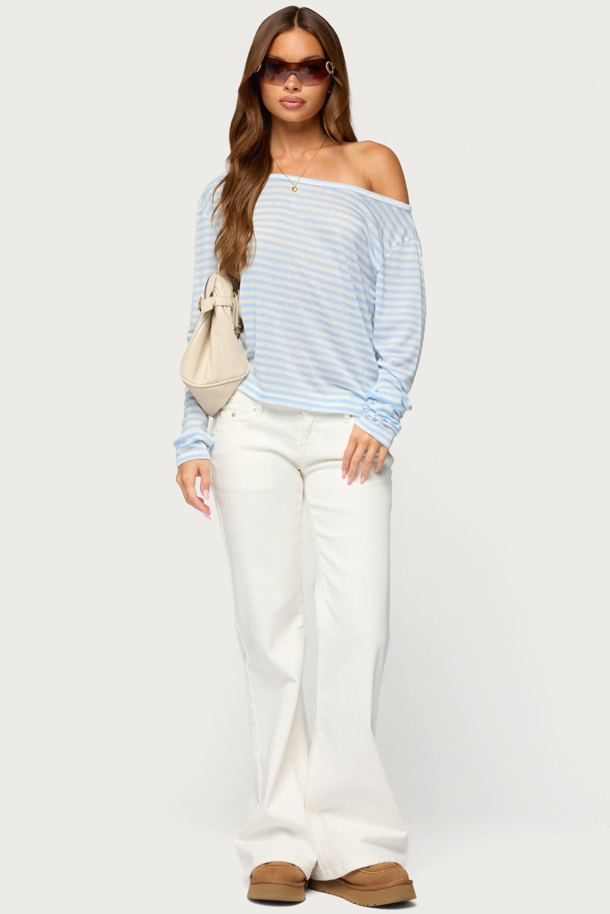 Kathee Striped Off Shoulder Top