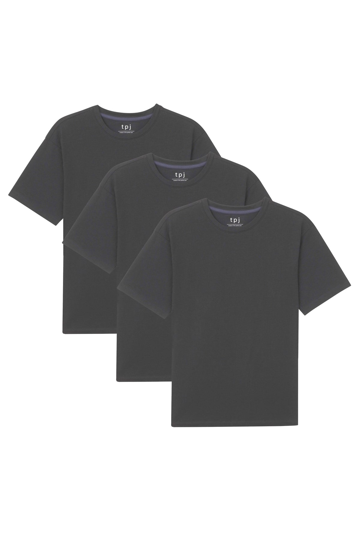 Organic Crew Neck T-Shirt 3 Pack (Relaxed Fit) / Slate