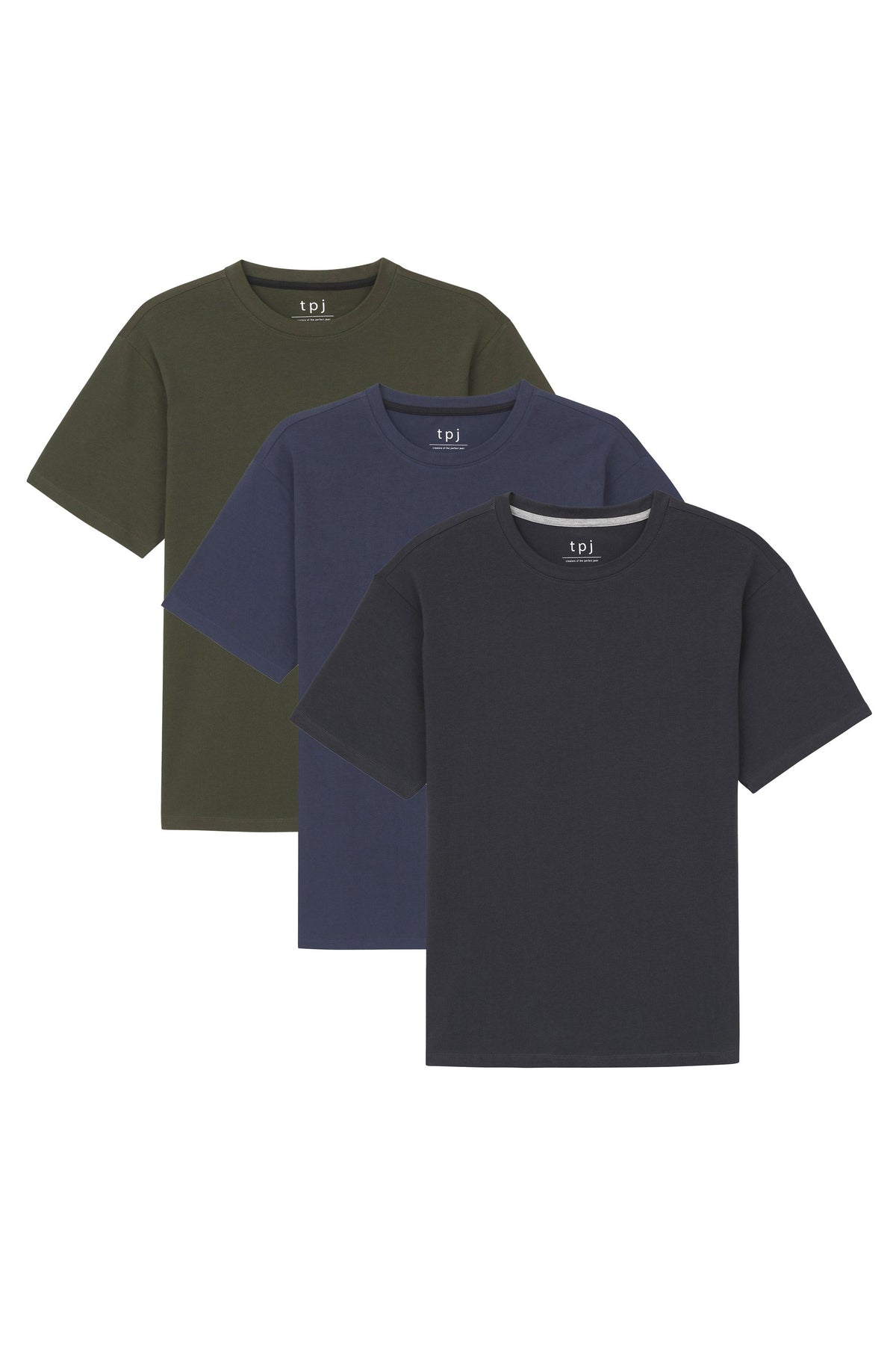 Organic Crew Neck T-Shirt 3 Pack (Relaxed Fit) / Tactical