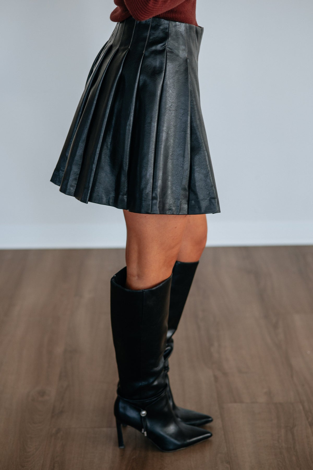 Andria Leather Skirt
