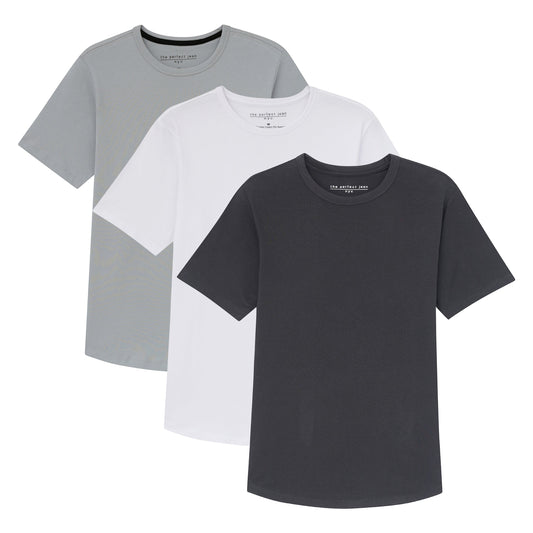 Organic Crew Neck T-Shirt 3 Pack (Slim Fit)/ Essentials