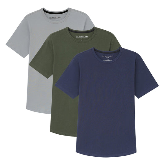 Organic Crew Neck T-Shirt 3 Pack (Slim Fit)/ Dusk to Downtown