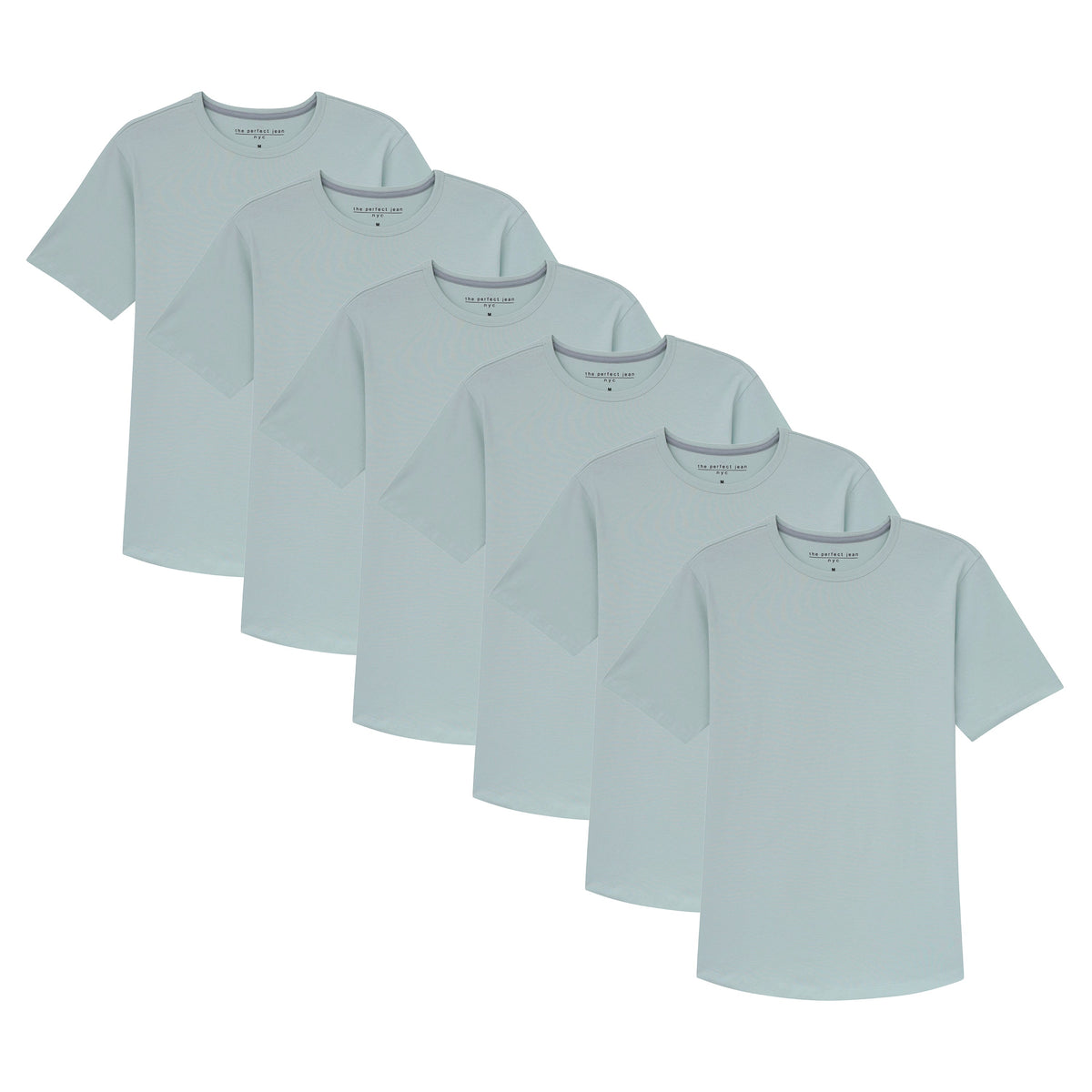 Organic Crew Neck T-Shirt 6 Pack (Slim Fit) / Mint