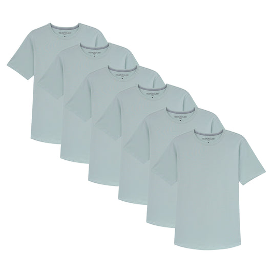 Organic Crew Neck T-Shirt 6 Pack (Slim Fit) / Mint