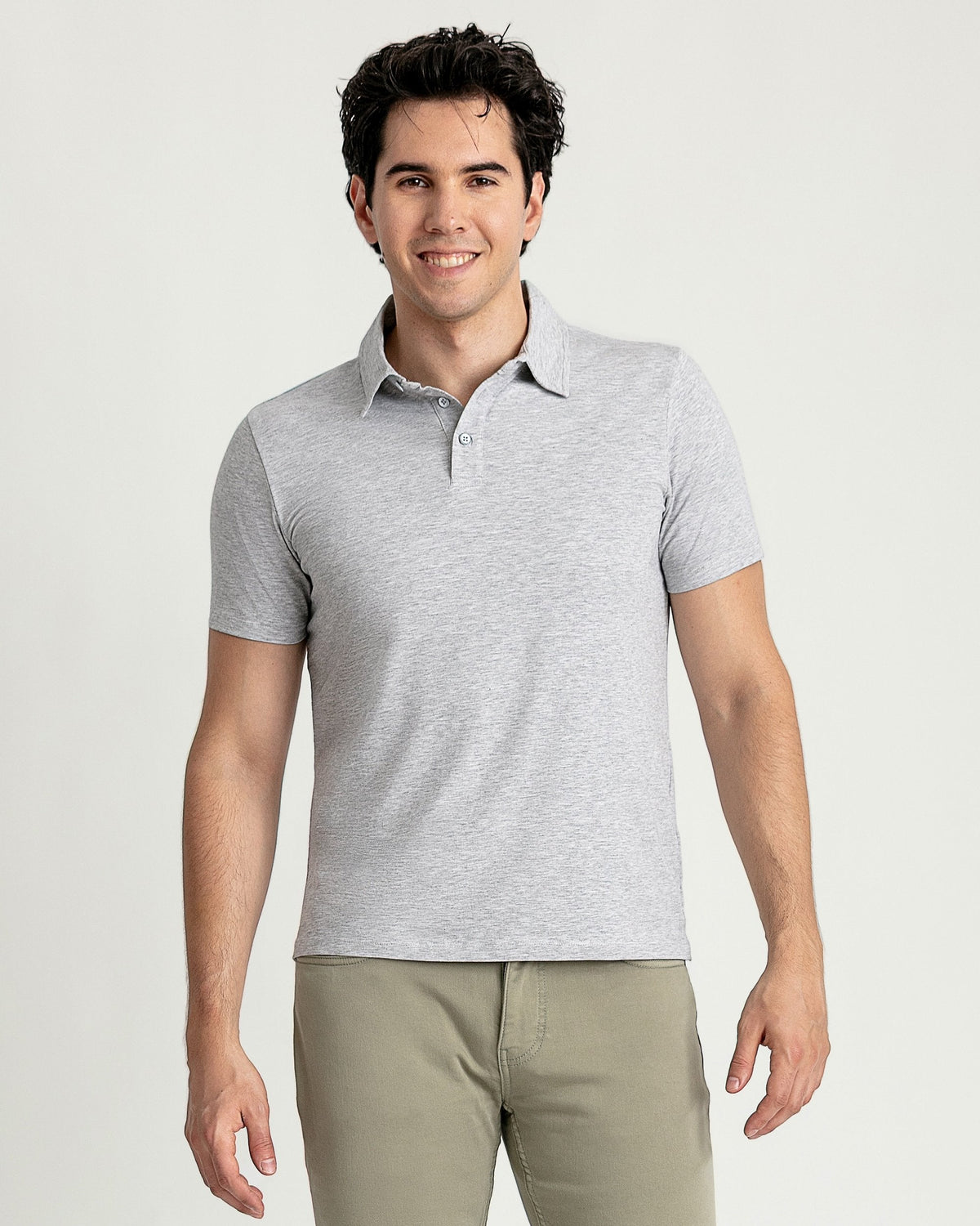 Organic Polo Shirt 3 Pack / Heather Grey
