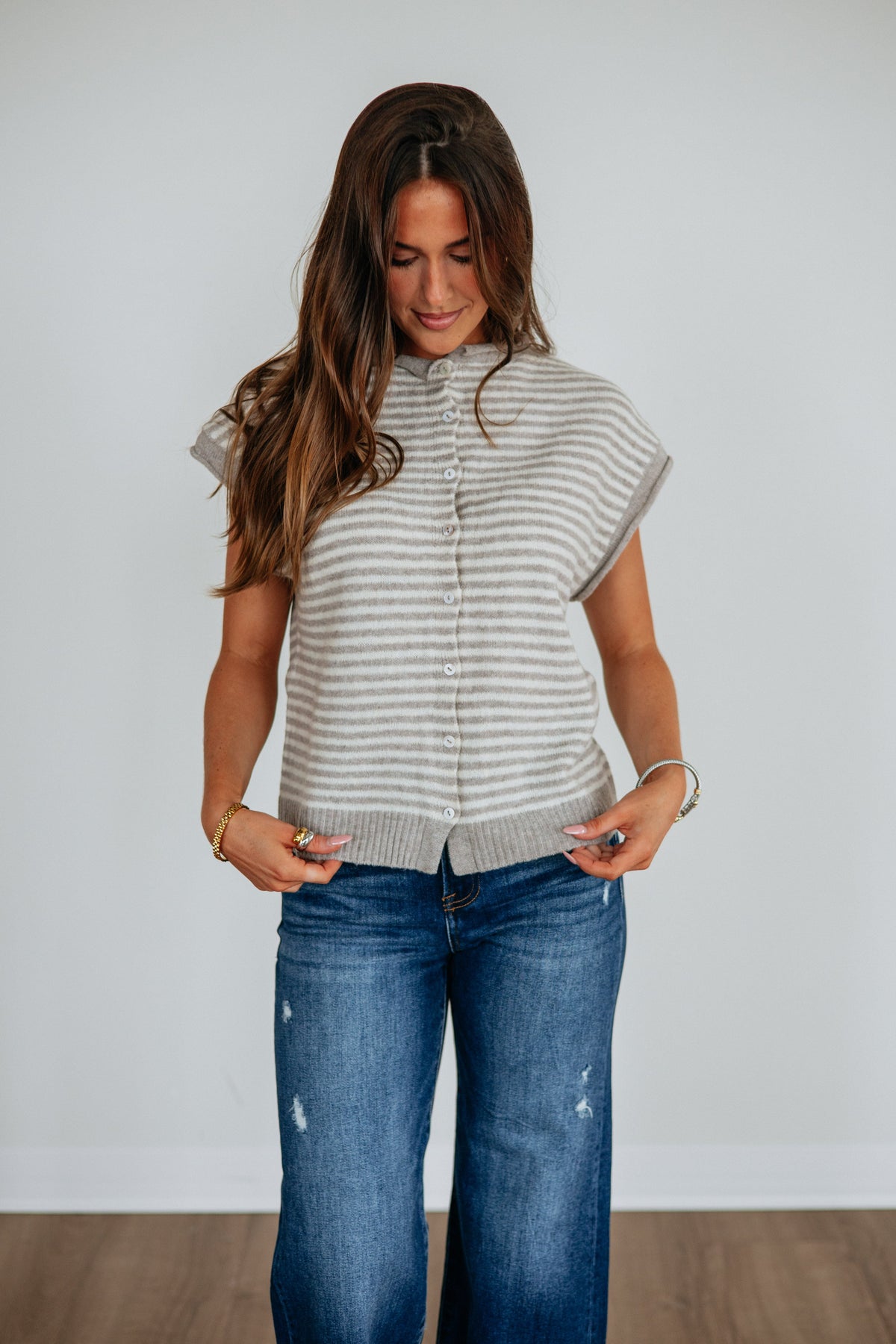 Amelia Striped Cardigan Top