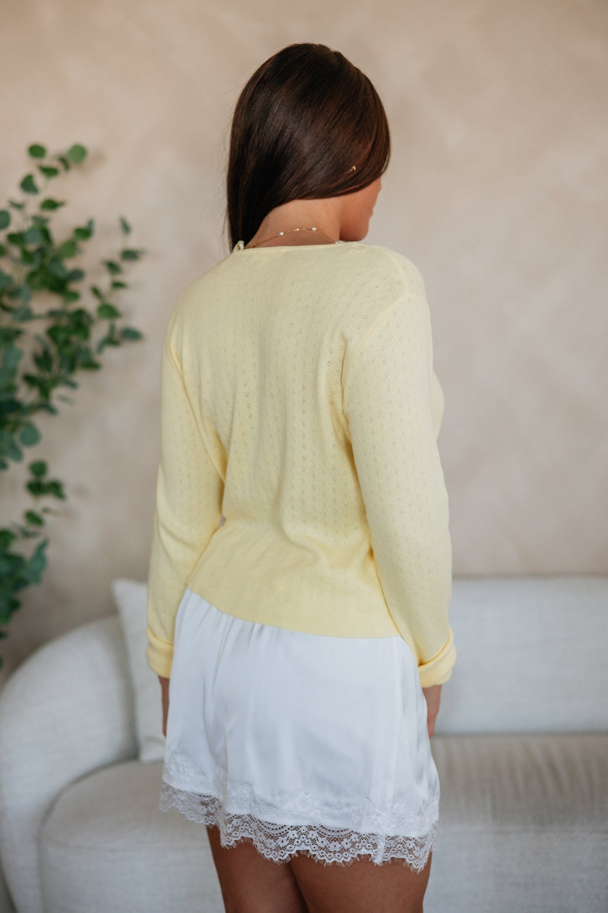 Anissa Pointelle Cardigan