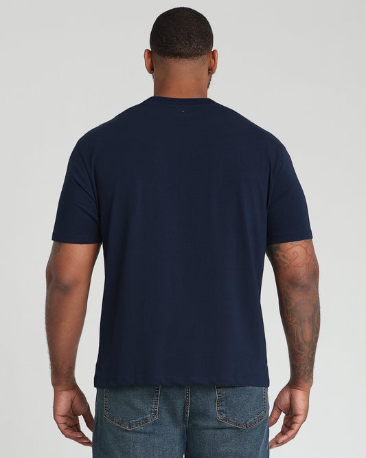 Organic Crew Neck T-Shirt (Relaxed Fit) / Navy