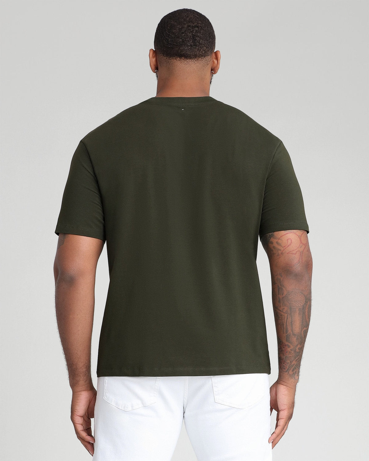 Organic Crew Neck T-Shirt (Relaxed Fit) / Olive