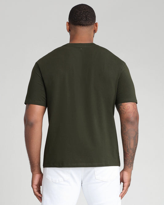Organic Crew Neck T-Shirt (Relaxed Fit) / Olive