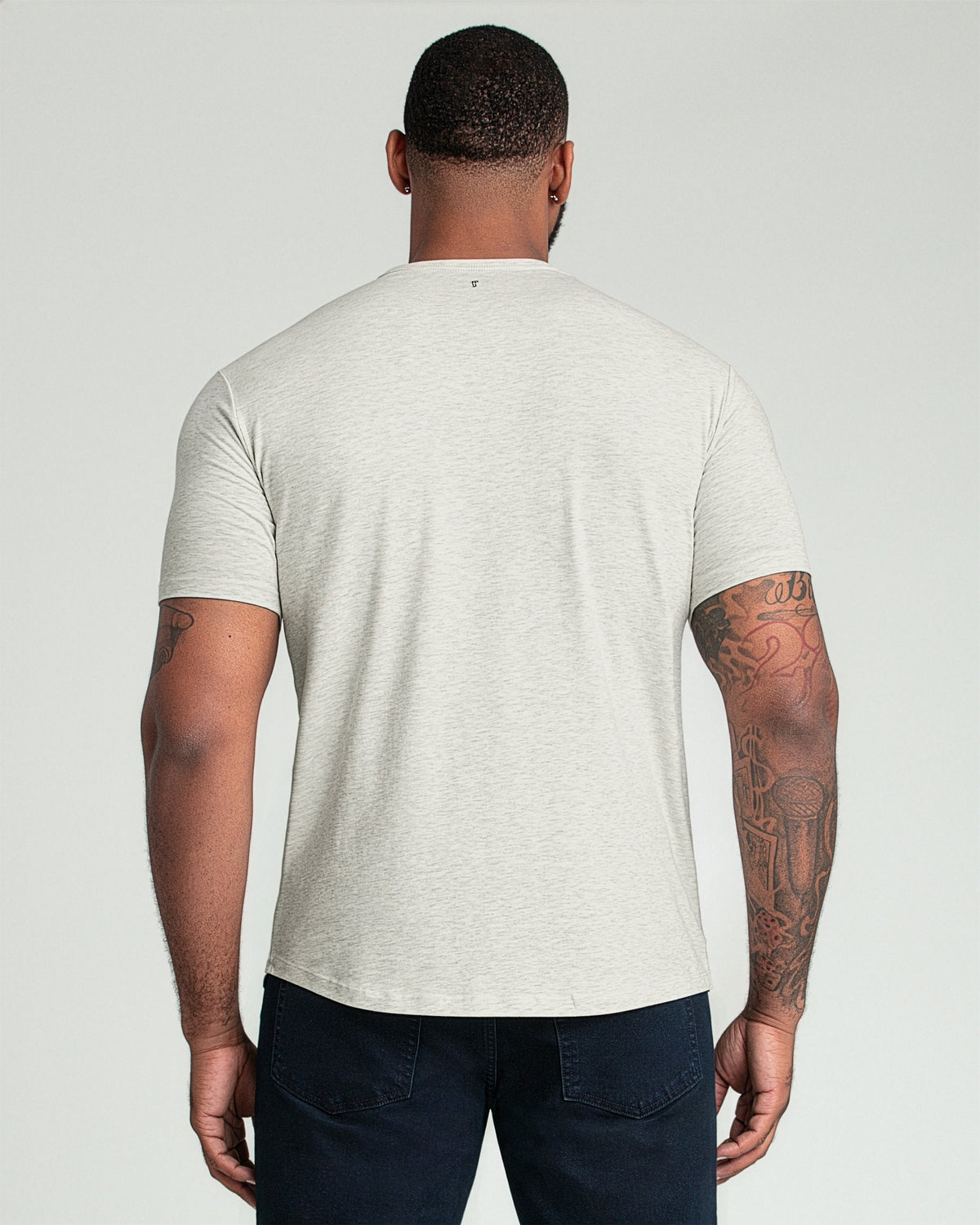 Organic Crew Neck T-Shirt 6 Pack (Slim Fit) / Oatmeal Heather