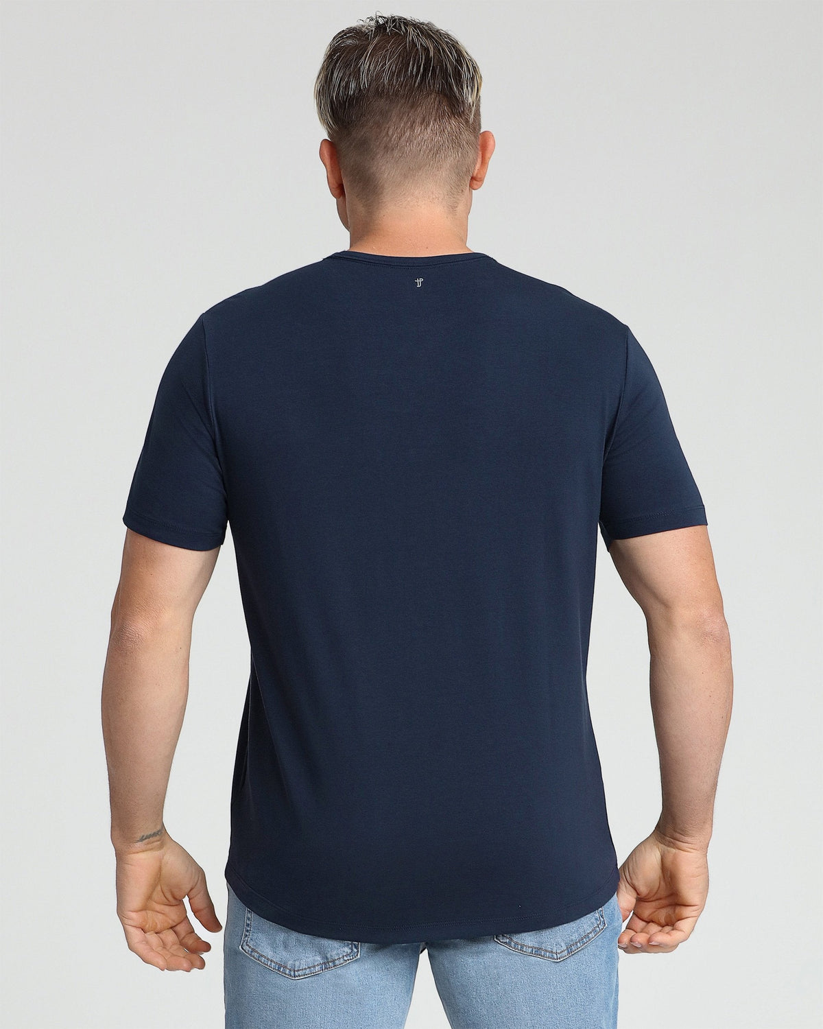 Organic Crew Neck T-Shirt (Slim Fit) / Navy