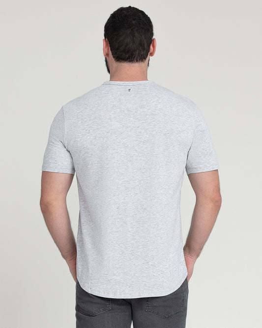 Organic Crew Neck T-Shirt 6 Pack (Slim Fit) / Heather Grey