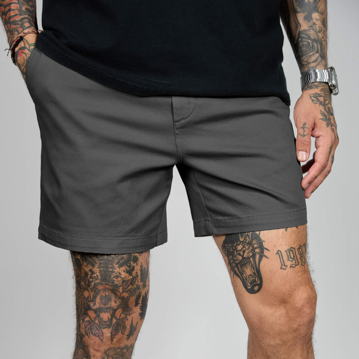 Chino Shorts - Charcoal