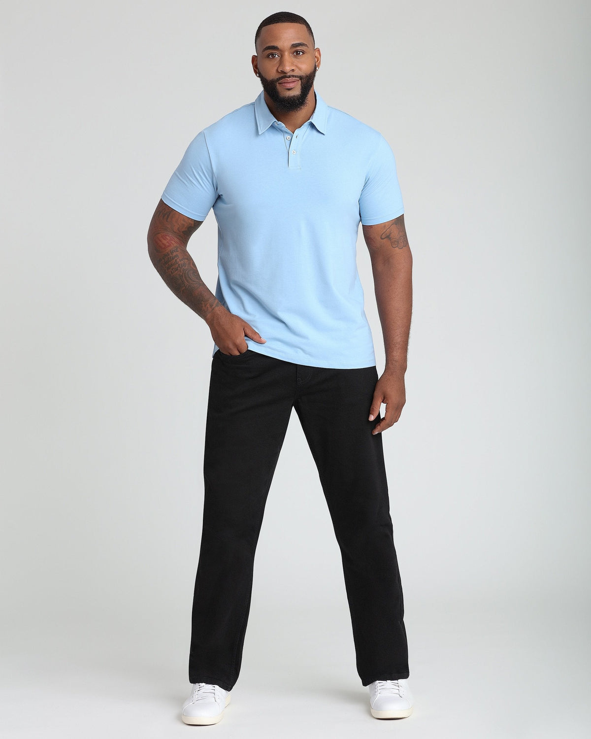 Organic Polo Shirt 3 Pack / Light Blue