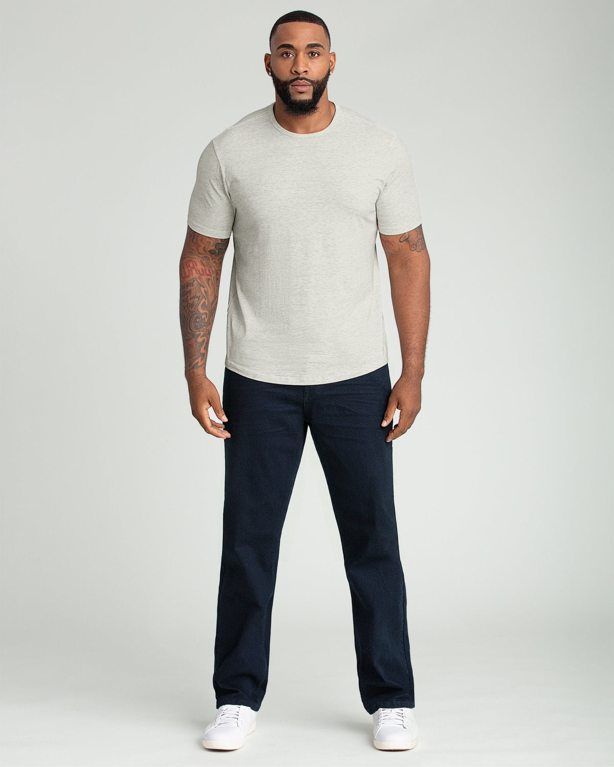 Organic Crew Neck T-Shirt (Slim Fit) / Oatmeal Heather