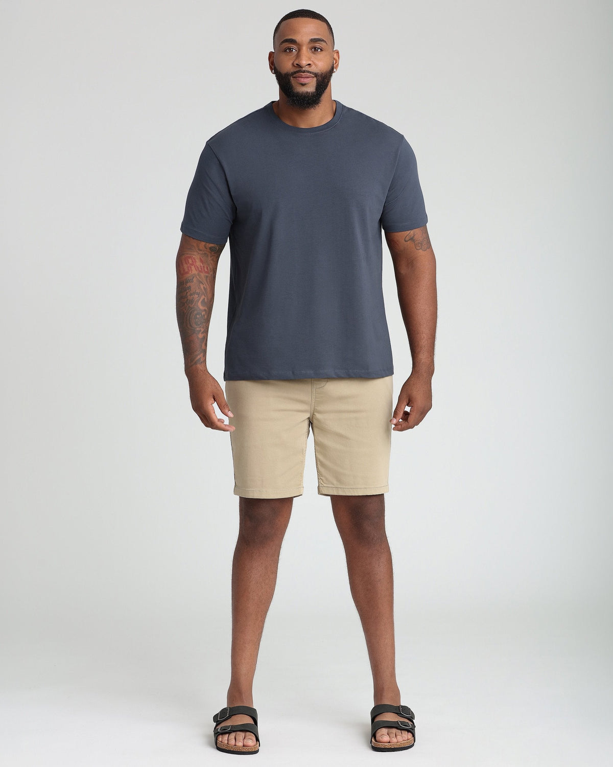 Organic Crew Neck T-Shirt (Relaxed Fit) / Slate