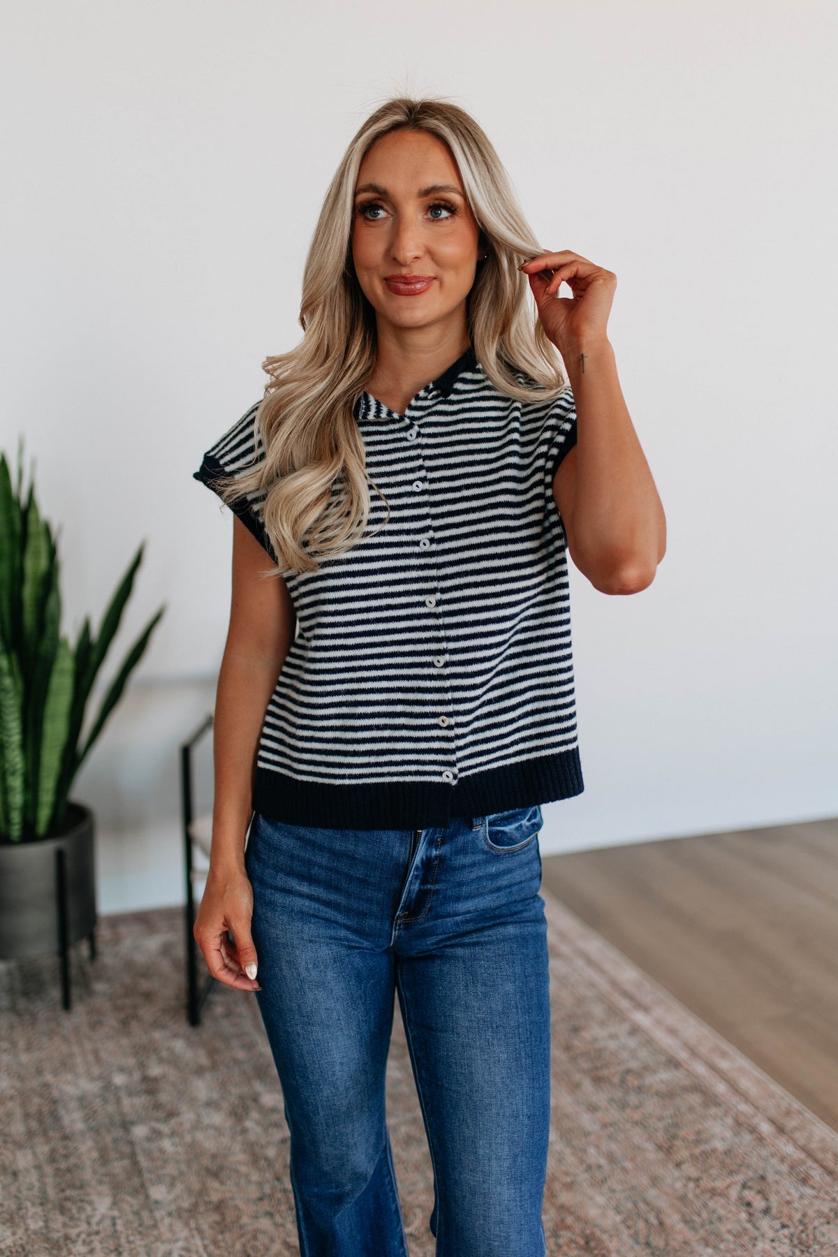 Amelia Striped Cardigan Top