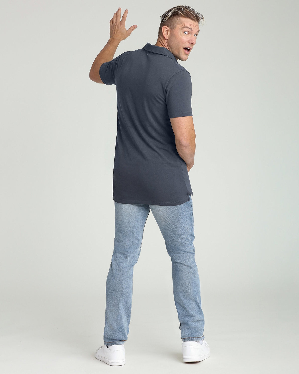 Organic Polo Shirt / Slate