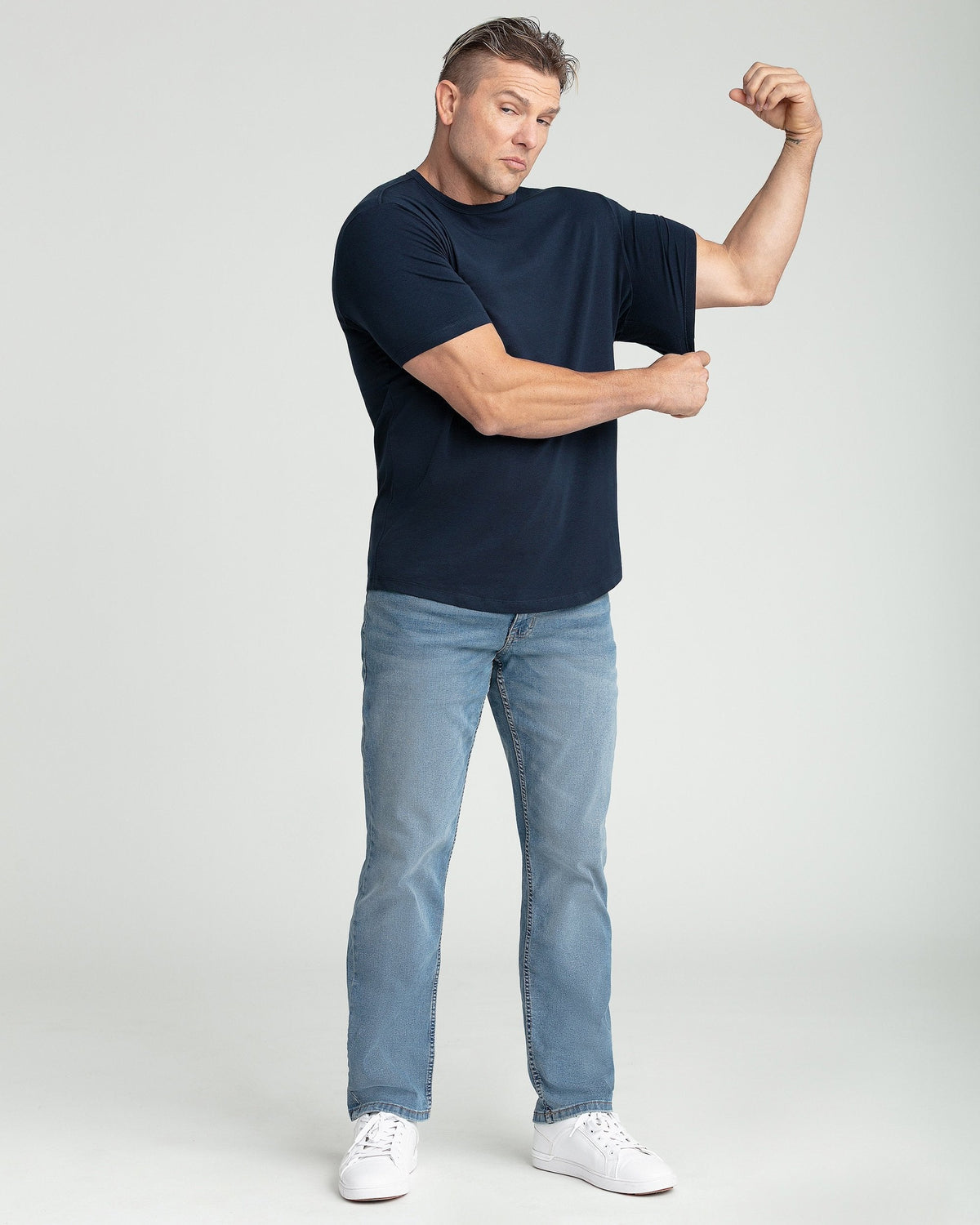 Organic Crew Neck T-Shirt 6 Pack (Slim Fit) / Navy