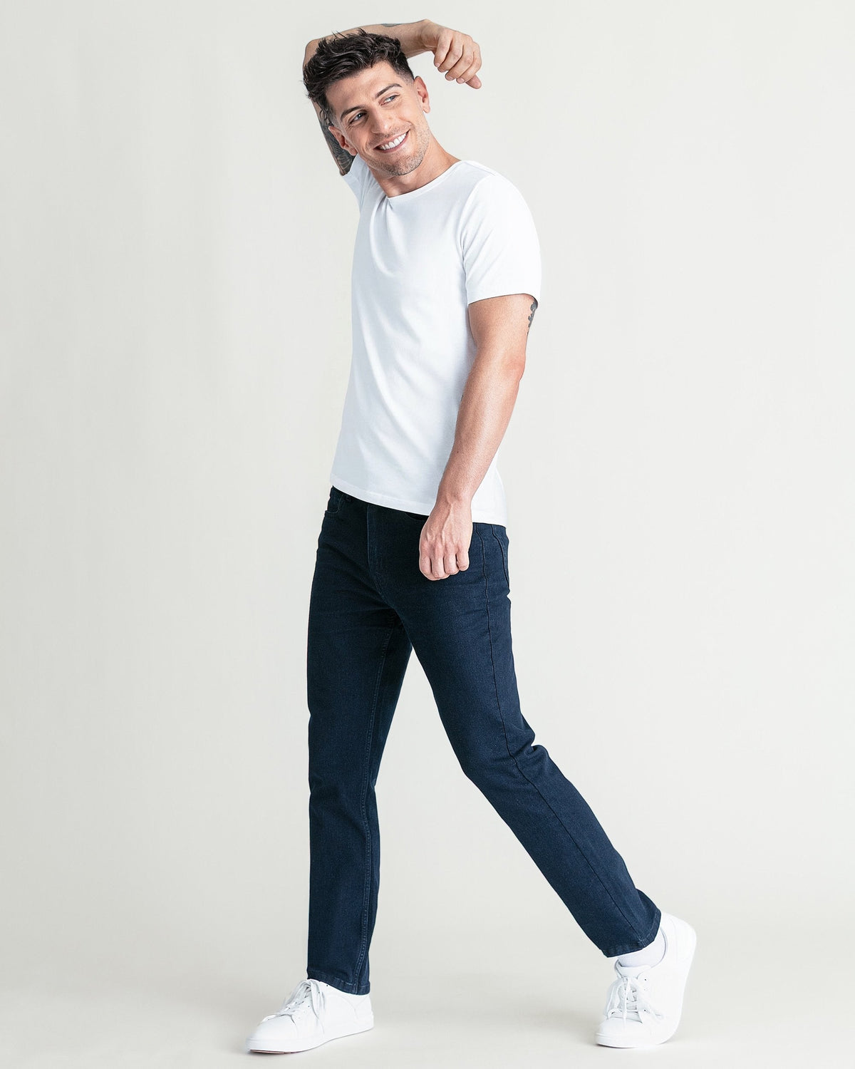 Organic Crew Neck T-Shirt 3 Pack (Slim Fit) / White