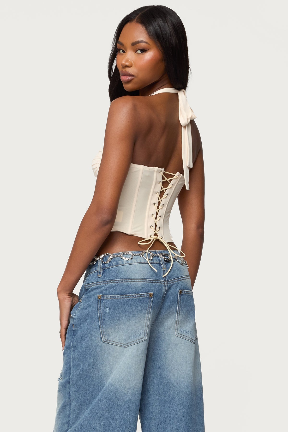 Abigail Ruched Halter Corset