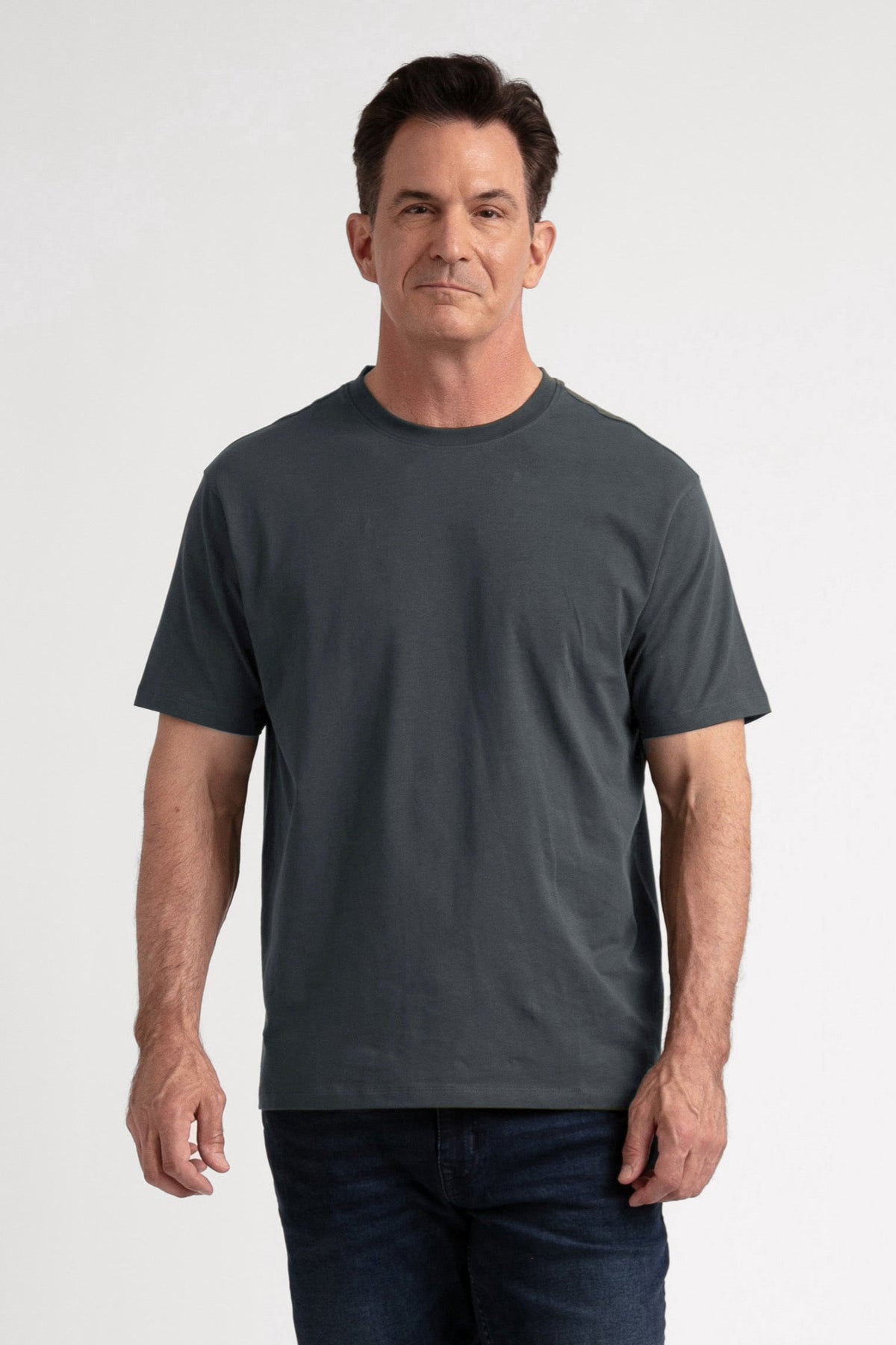 Organic Crew Neck T-Shirt 3 Pack (Relaxed Fit) / Slate
